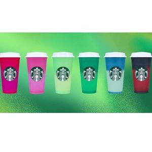 Starbucks Holiday Boxed Set of 6 color changing hot cups